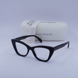 Alexander McQueen AM0305O 001 Cat Eye Eyeglasses 50mm - Black